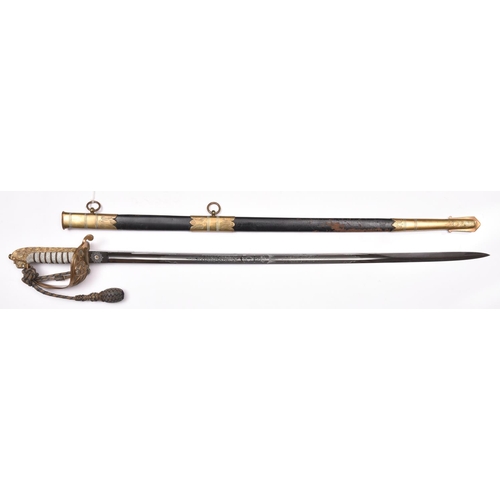 137 - A late Vic Naval officer's sword, blade 31