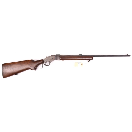 201 - A .25” rim-fire Stevens underlever falling-block sporting rifle, round barrel 25” with no rearsight ... 