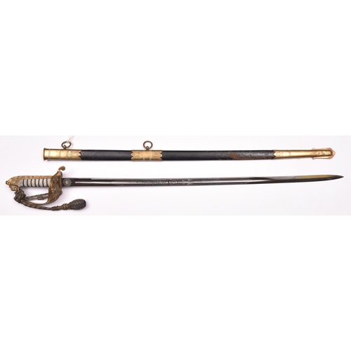 137 - A late Vic Naval officer's sword, blade 31