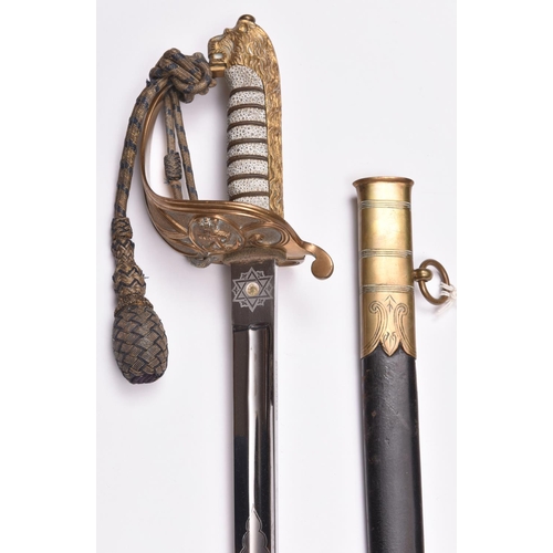 137 - A late Vic Naval officer's sword, blade 31