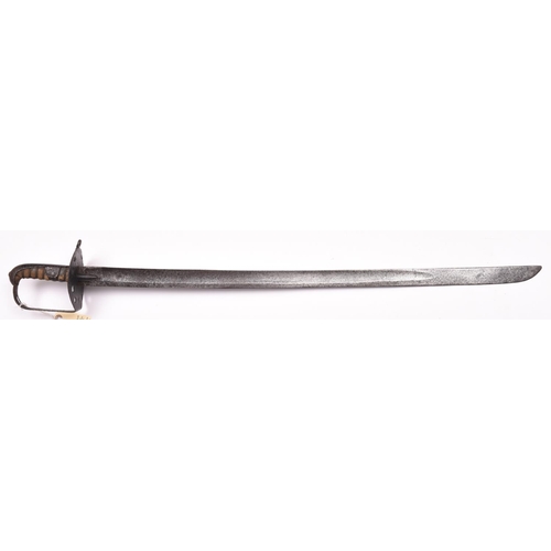 139 - A 1796 pattern Heavy Cavalry trooper’s sword,  blade 34¾” with hatchet tip, the hilt with full disc ... 