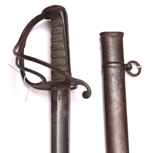 144 - An 1821 pattern Light Cavalry sword, possibly for NCO’s, plain unmarked blade 35”, with officer’s pa... 