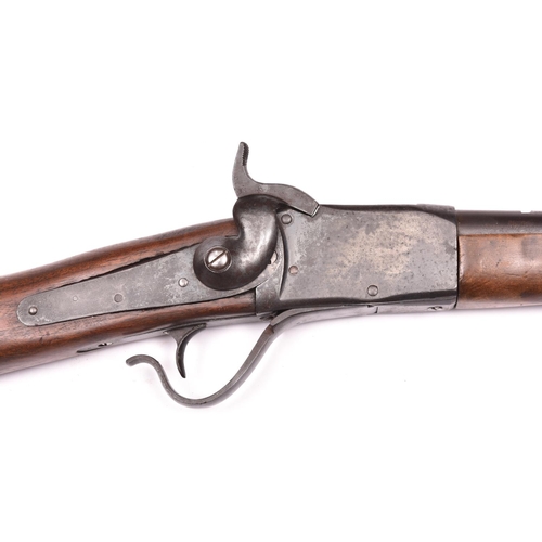 199 - A US Civil War period .45” RF (?) Peabody underlever single shot carbine, barrel 21”, the frame stam... 