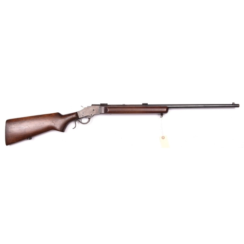 201 - A .25” rim-fire Stevens underlever falling-block sporting rifle, round barrel 25” with no rearsight ... 