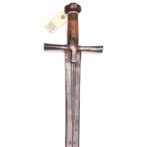 208 - A 19th century Sudanese sword kaskara, DE blade 36