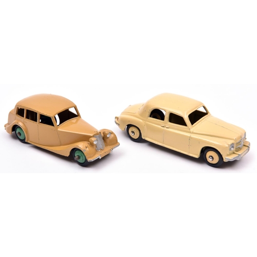 375 - 2 Dinky Toys. Rover 75 Saloon 156. An example in cream with deeper cream wheels. Plus a Triumph 1800... 