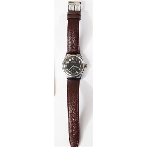 89 - DH marked Silvana wristwatch. Serial D260723H. Plated case, refinished, 34mm without crown. Fixed ba... 