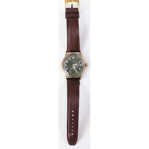 71 - Helma wristwatch. Plated case with brushed finish, heavy wear, most plating missing. Fixed bars. Scr... 