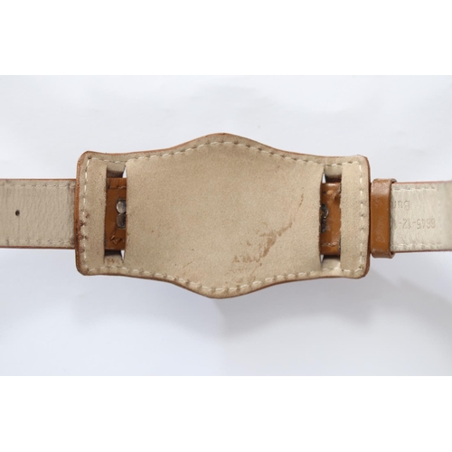 86 - DH marked Para wristwatch. Serial D8514H. Plated case, brushed finish, some plating loss, 35mm witho... 