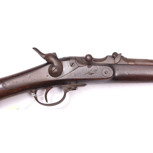 329 - A Belgian 11mm centre fire Albini Braendlin breech loading military rifle,  53½” overall, barrel 43½... 