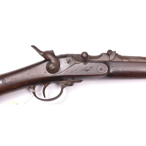 522 - A Belgian 11mm centre fire Albini Braendlin breech loading military rifle,  53½” overall, barrel 43½... 