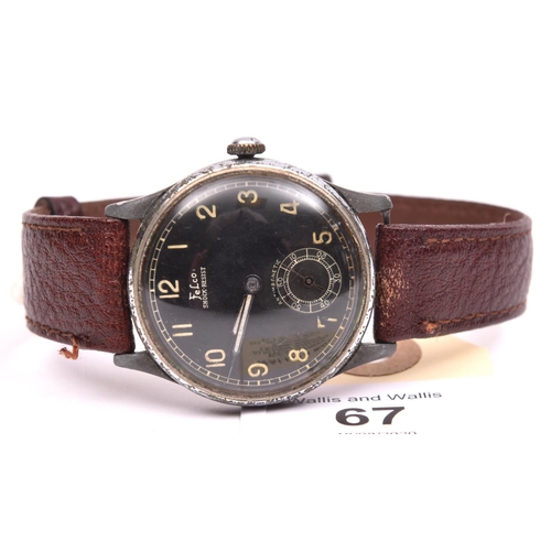 73 - Felco wristwatch. Plated case, almost all plating removed from midcase, bezel pitted and worn, 33mm ... 