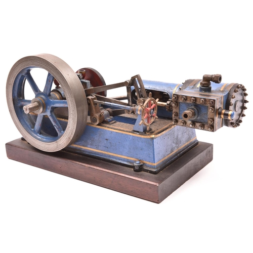 38 - A substantial Single Cylinder Horizontal Engine. A well constructed and detailed model constructed f... 