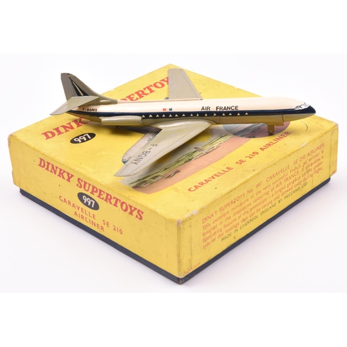 382 - A Dinky Supertoys 997; Caravelle SE210 Airliner in grey, blue and white livery, Air France, F-BGNY. ... 