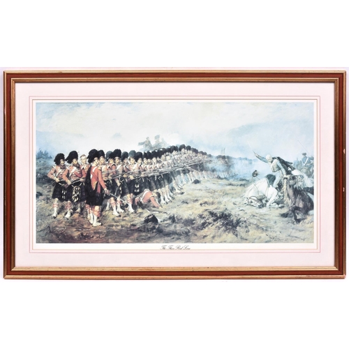 15 - 5 coloured military prints: “The Thin Red Line” by Gibb,36½” x 22
