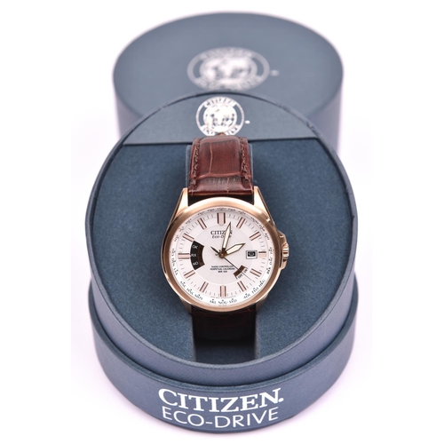 105 - A Citizen Eco-Drive Radio Controlled Perpetual Calendar Watch WR100 with quartz movement. Stainless ... 