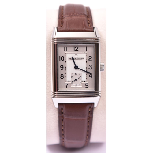 129 - A Jaeger Le Coultre Reverso Automatic watch with automatic self winding mechanism. With stainless st... 