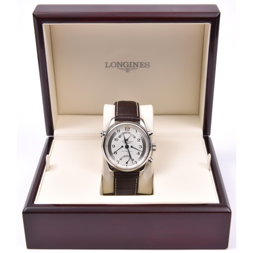 145 - A Longines Master Collection Automatic watch with automatic self winding mechanism. Stainless steel ... 