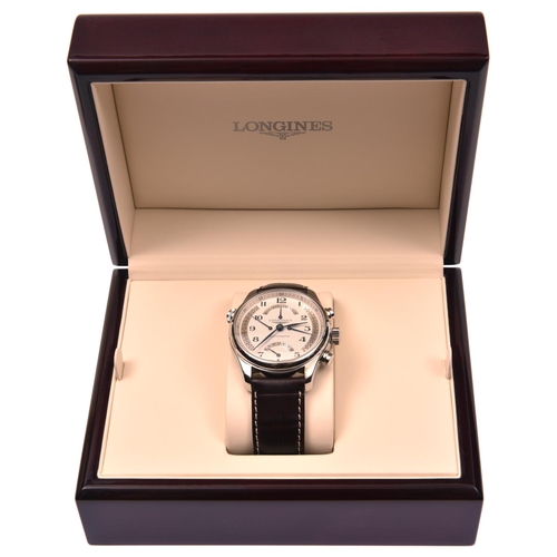 145 - A Longines Master Collection Automatic watch with automatic self winding mechanism. Stainless steel ... 