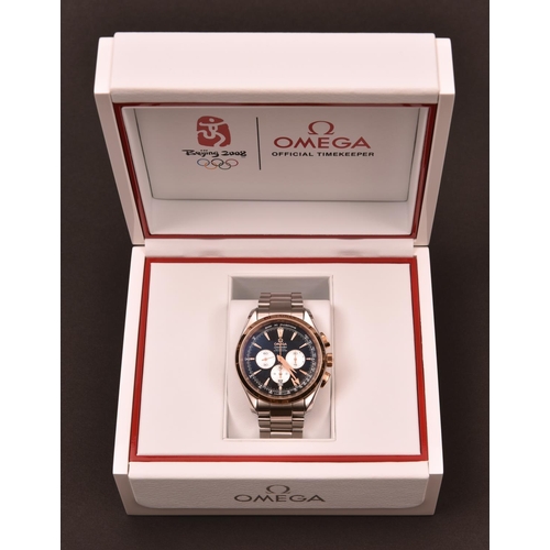 163 - An Omega Seamaster Automatic Chronometer Beijing 2008 watch with automatic self winding mechanism. A... 