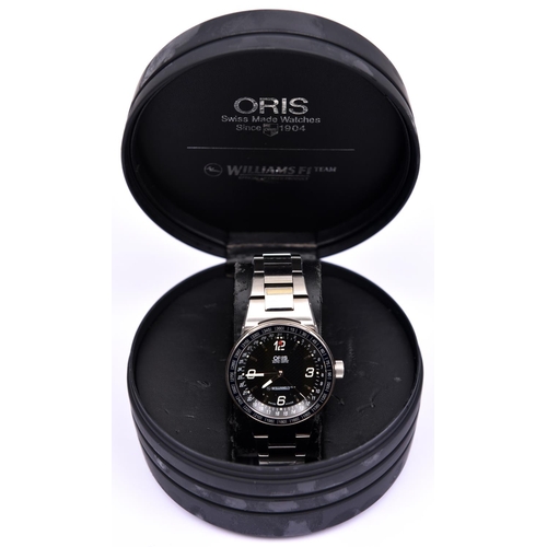 166 - An Oris Williams F1 Automatic watch with automatic self winding mechanism. With stainless steel case... 