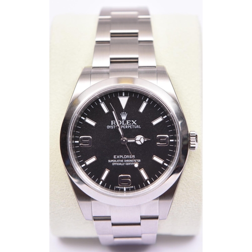 178 - A Rolex Oyster Perpectual Explorer watch with automatic self winding mechanism. Stainless steel case... 