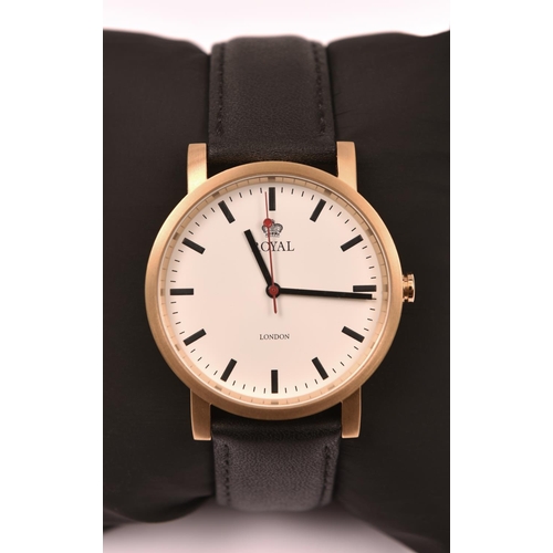 191 - A Royal, London watch 14035-02 with quartz movement. 5ATM water resistant to 50m. A simple white fac... 