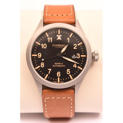 216 - A Christopher Ward C10 Aviator Mk.II watch with automatic self winding mechanism. With stainless ste... 