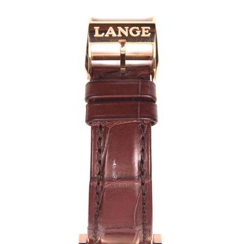 225 - A Lange & Sohne 'Lange 1' Automatic watch with automatic winding mechanism. 22 carat gold case, meta... 