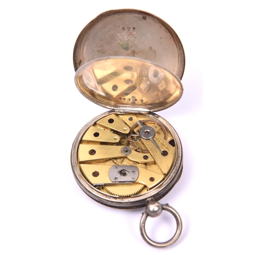 73 - 4x watches. A Stauffer key wound pocket watch. Engraved and silvered face with Roman numerals. Movem... 