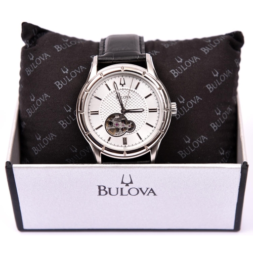 96 - A Bulova B0 Automatic watch with automatic self winding mechanism. Stainless steel case, metallic fa... 