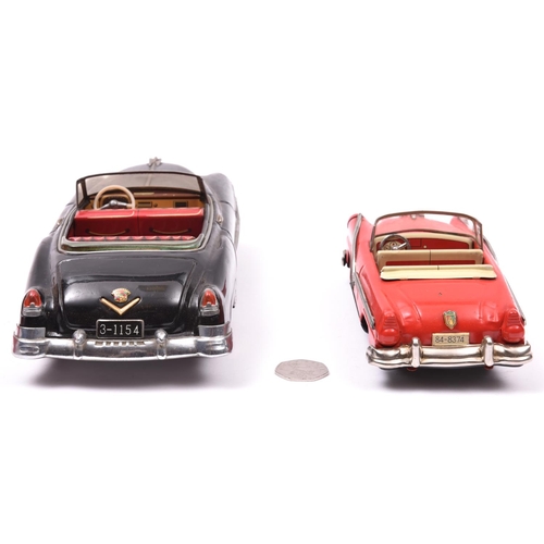 109 - 2 Tinplate vehicles. A Japanese ALPS Tinplate Friction Powered 1950 Cadillac Series 62 Convertible. ... 