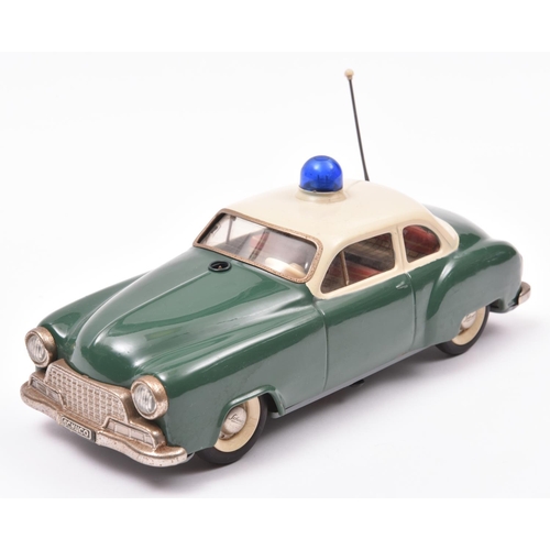 118 - Schuco Electro Alarm-Car 5340 Tinplate 2 Door Saloon. An early 1960's European style POLICE car in '... 