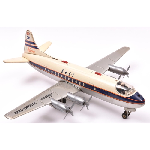 124 - An Impressively large Schuco 'Radiant-5600' tinplate battery powered model of a 1950's B.O.A.C. Vick... 