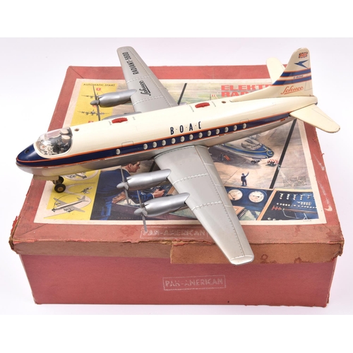 124 - An Impressively large Schuco 'Radiant-5600' tinplate battery powered model of a 1950's B.O.A.C. Vick... 