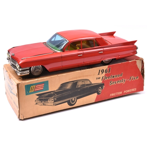 151 - An Impressively Large Japanese SSS Quality Toys Tinplate Friction Powered Car. A 1961 Cadillac Fleet... 