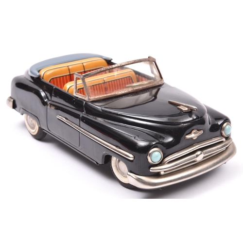 155 - A Japanese Modern Toys (T.M.) Tinplate Friction Powered late 40's early 50's Style Open Top Saloon. ... 