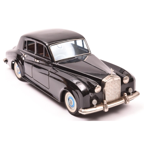 170 - Bandai Tinplate early 1960's Rolls Royce Silver Cloud. A non friction powered example in black with ... 