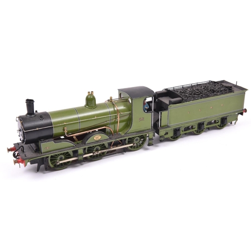 33 - A finescale O gauge kitbuilt model of an LSWR Class 700 0-6-0 Drummond tender locomotive, 687, in li... 