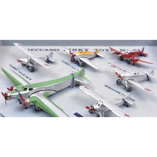 345 - A rare French Dinky Toys Aeroplane Gift Set, 'Avions' No.61. Comprising 6 aircraft- Dewoitine D-338 ... 