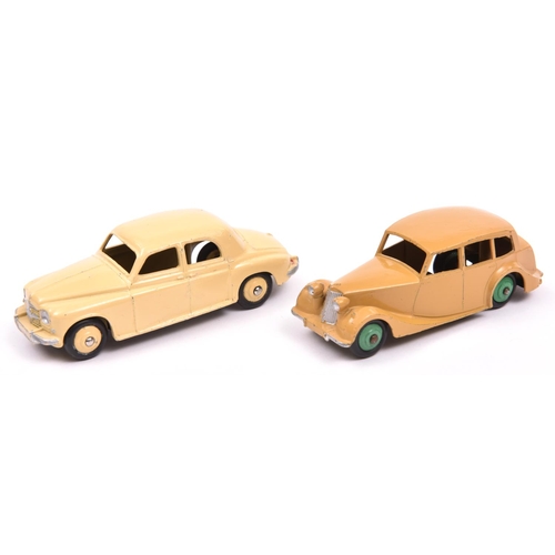 406 - 2 Dinky Toys. Rover 75 Saloon 156. An example in cream with deeper cream wheels. Plus a Triumph 1800... 