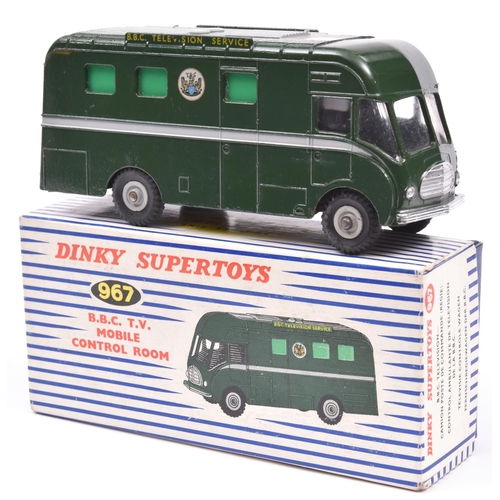 451 - Dinky Supertoys BBC TV Mobile Control Room (967). In dark green and grey with 'BBC Television Servic... 