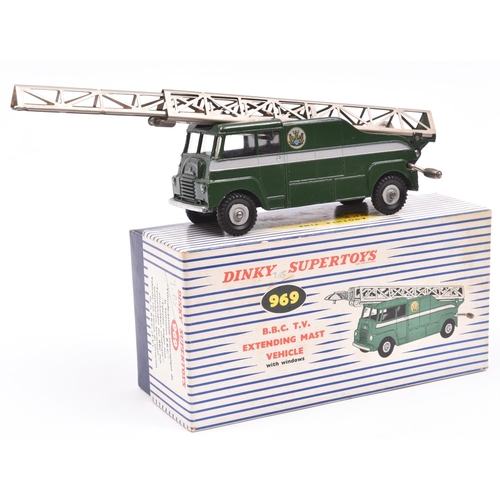 453 - Dinky Supertoys BBC TV Extending Mast Vehicle (969). In dark green and grey with mast and dish aeria... 