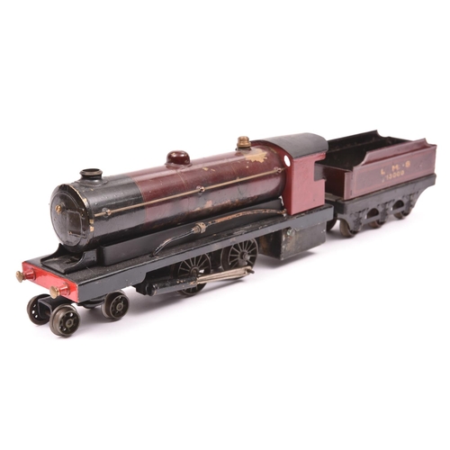 53 - A live steam O gauge Bowman Models locomotive. Spirit fired 2 cylinder tinplate model of an LMS 4-4-... 