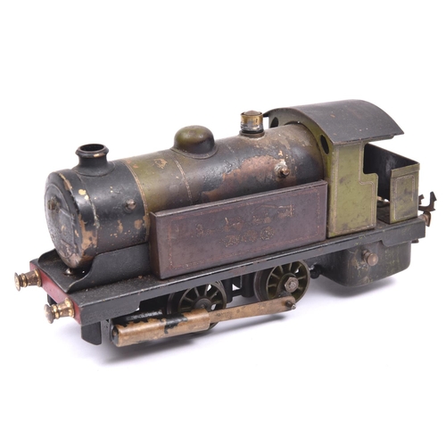 54 - A live steam O gauge Bowman Models locomotive. Spirit fired 2 cylinder tinplate model of an LNER 0-4... 