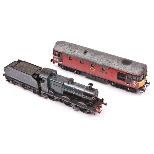 18 - 2x coarse scale O gauge Lima locomotives. A model of a S&DJR Class 4F 0-6-0 tender locomotive, 60, i... 