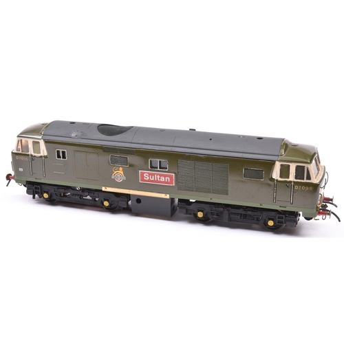 23 - A coarse scale O gauge scratchbuilt model of a BR Class 35 Bo-Bo Warship diesel locomotive, Sultan D... 