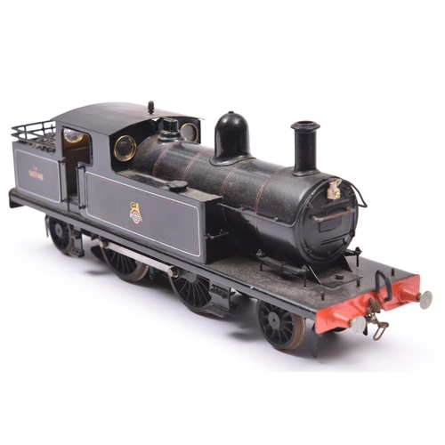 30 - A finescale O gauge kitbuilt brass model of a BR 2-4-2T locomotive, 50746, in lined black livery. A ... 