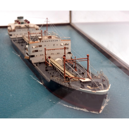 99 - A fine scale model of a 1950's crude oil tanker. A company board room model of the 'President Brand'... 