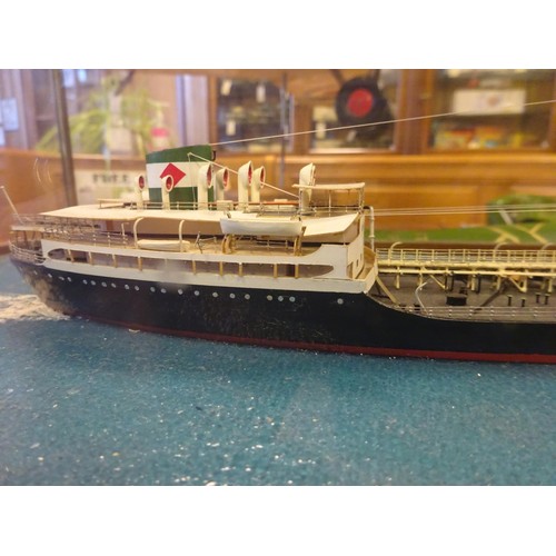 99 - A fine scale model of a 1950's crude oil tanker. A company board room model of the 'President Brand'... 